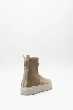 Agl - Beige Enkellaars plat