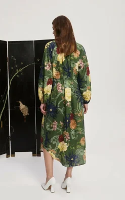 Alemais - Multi groen Jurk