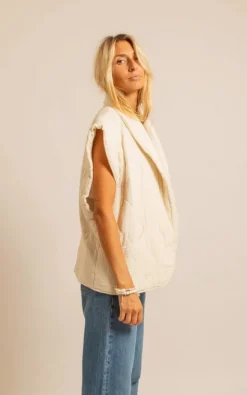 Aokyanos - Ecru Vest mouwloos