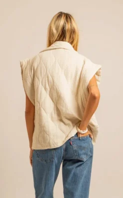 Aokyanos - Ecru Vest mouwloos