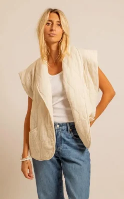 Aokyanos - Ecru Vest mouwloos