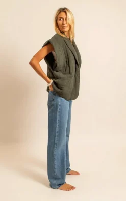 Aokyanos - Kaki Vest mouwloos