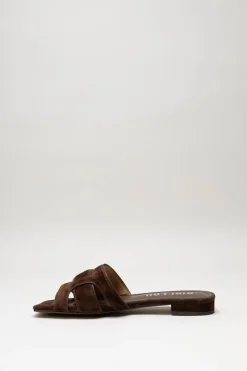 Bibi Lou - Donkerbruin Slipper