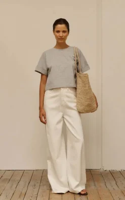 Club L Avenir - Off white Jeansbroek