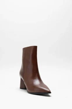 Ctwlk - Cognac Enkellaars hak