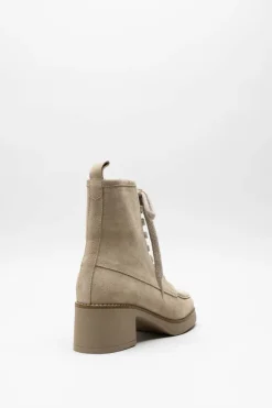 Ctwlk - Lichtbeige Enkellaars hak