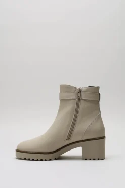 Dl Sport - Lichtbeige Enkellaars hak