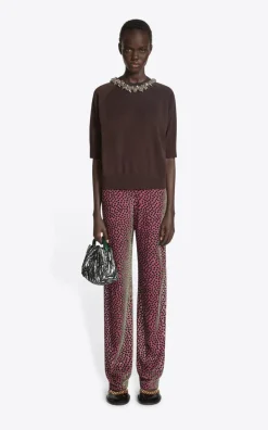 Dries Van Noten - Donkerroze Broek