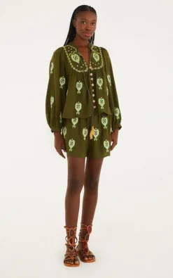 Farm Rio - Olive Blouse