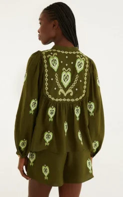 Farm Rio - Olive Blouse