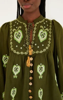 Farm Rio - Olive Blouse
