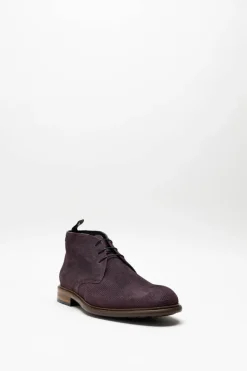 Floris Van Bommel - Aubergine Veterschoen hoog