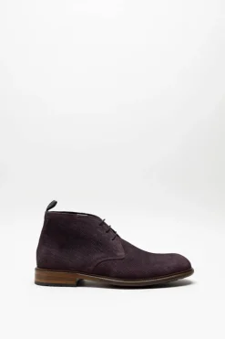 Floris Van Bommel - Aubergine Veterschoen hoog