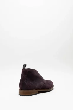 Floris Van Bommel - Aubergine Veterschoen hoog