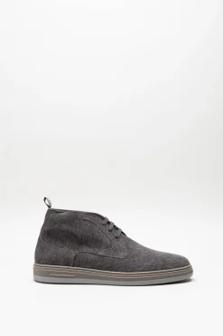 Floris Van Bommel - Taupe Veterschoen hoog