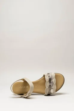 Gabor - Beige Sandaal sleehak