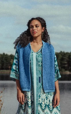 Kate & Jules - Blauw Vest mouwloos