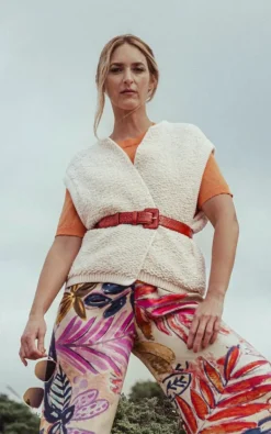 Kate & Jules - Ecru Vest mouwloos