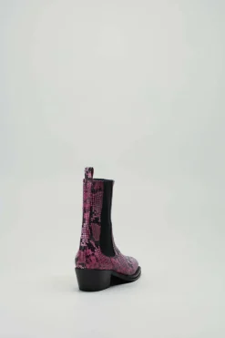 Kirruna - Fuchsia Enkellaars plat