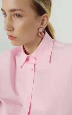 Laurence Delvallez - Roze Oorbellen
