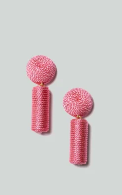 Laurence Delvallez - Roze Oorbellen