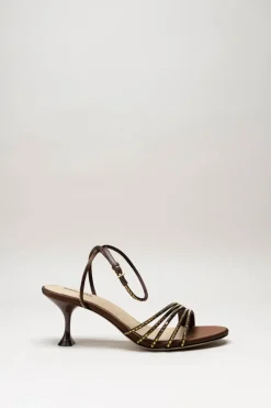 Lola Cruz - Donkerbruin Sandaal plat