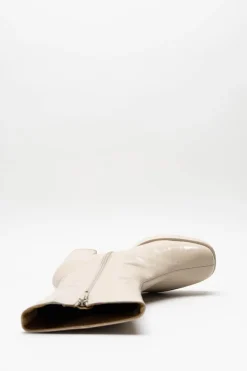 Miz Mooz - Beige Enkellaars hak