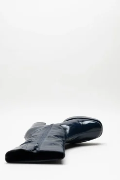 Miz Mooz - Donkerblauw Enkellaars hak