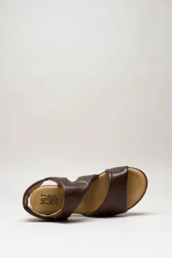 Miz Mooz - Donkerbruin Sandaal plat