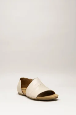 Miz Mooz - Lichtbeige Sandaal plat