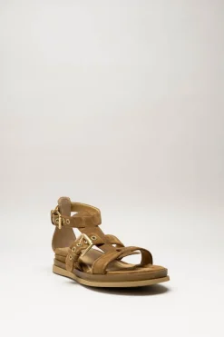 Mjus - Bruin Sandaal plat