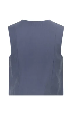 Msch - Blauw Vest mouwloos