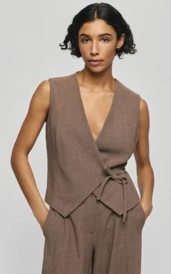 Msch - Bruin Vest mouwloos