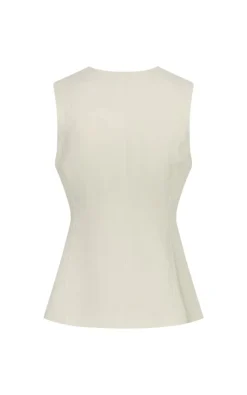 Msch - Ecru Vest mouwloos