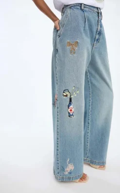 Munthe - Blauw Jeansbroek