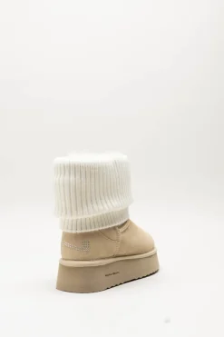 Nathan Baume - Beige Enkellaars plat