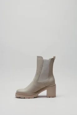 Nero Giardini - Lichtbeige Enkellaars hak