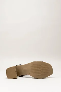 Oh My Sandals - Donkerbruin Sandaal hak