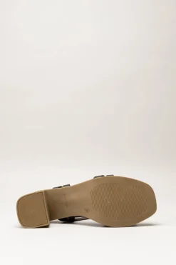 Oh My Sandals - Donkerbruin Sandaal hak