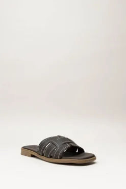 Oh My Sandals - Donkerbruin Slipper