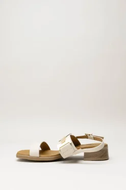 Oh My Sandals - Lichtbeige Sandaal hak