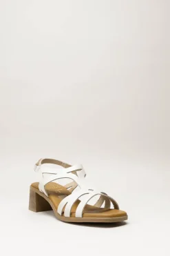 Oh My Sandals - Lichtbeige Sandaal hak