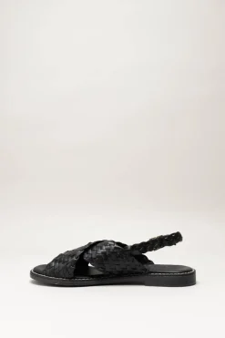 Oh My Sandals - Zwart Sandaal plat