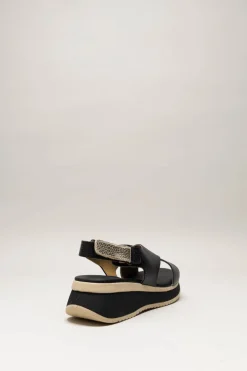 Oh My Sandals - Zwart Sandaal sleehak
