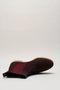 Pertini - Bordeaux Enkellaars plat