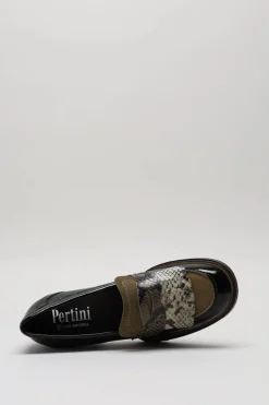Pertini - Zwart Mocassin hak