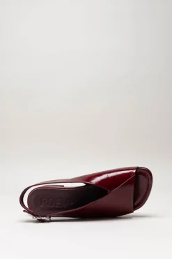 Poeve - Bordeaux Sandaal hak
