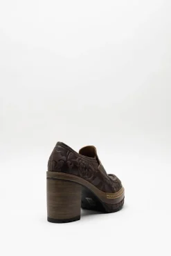 Pons Quintana - Donkerbruin Mocassin hak