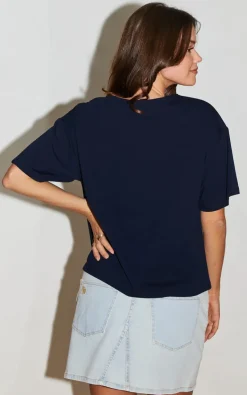 Reborn - Marineblauw T-shirt/top