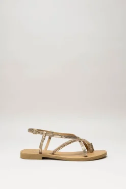 Scapa - Goud Sandaal plat